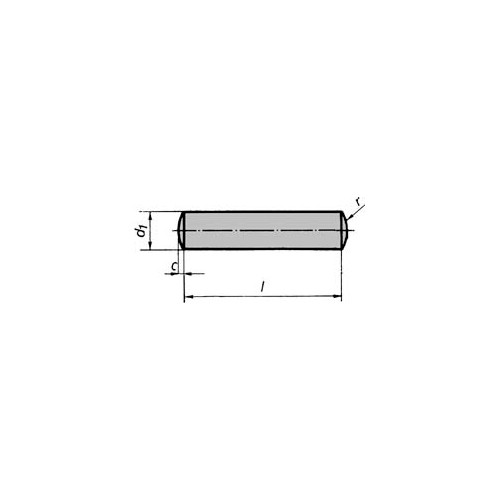 Cylindrisk pinne CP m6 stål