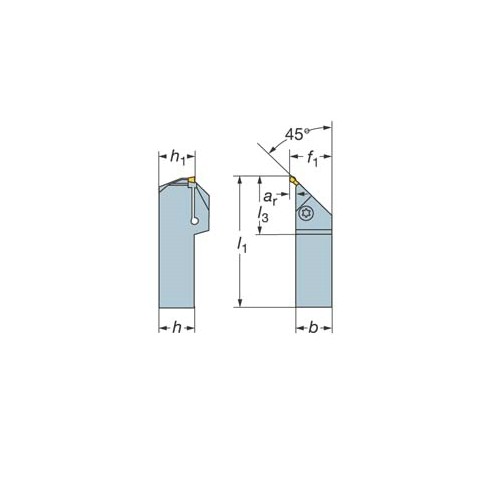 Skaftverktyg SANDVIK CoroCut Profilsvarvning 7°