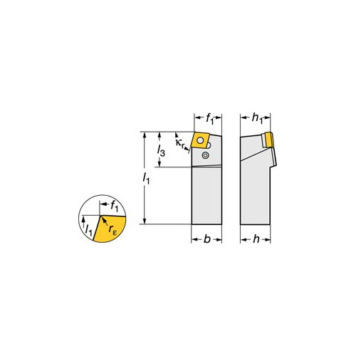 Skaftverktyg SANDVIK PCBNR/L 75° Hävarm