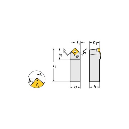 Skaftverktyg SANDVIK PSDNN 45° Hävarm