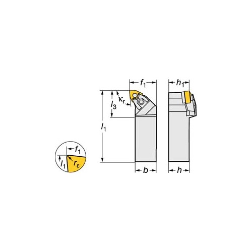 Skaftverktyg SANDVIK MWLNR/L 95° Kilklamp