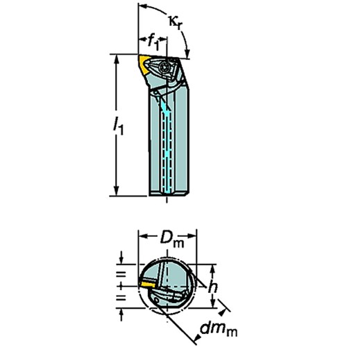 Svarvbom SANDVIK DWLNR/L 95° RC-Klamp