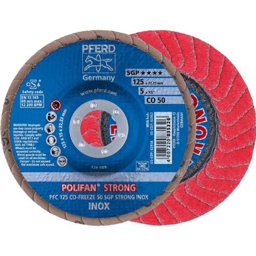 Lamellrondell PFERD PFC CO-FREEZE SGP STRONG INOX vinklad