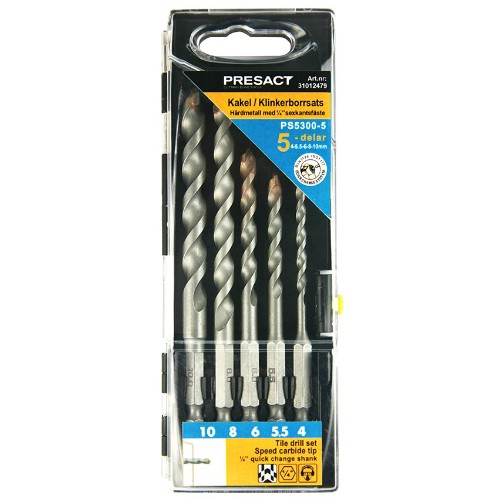 Kakel- och klinkerborrsats PRESACT PS5300-5