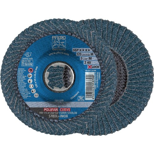 Lamellrondell PFERD PFR Z SGP CURVE STEELOX X-Lock rundad