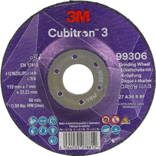 Navrondell 3M Cubitron 3 Stål/Rostfritt