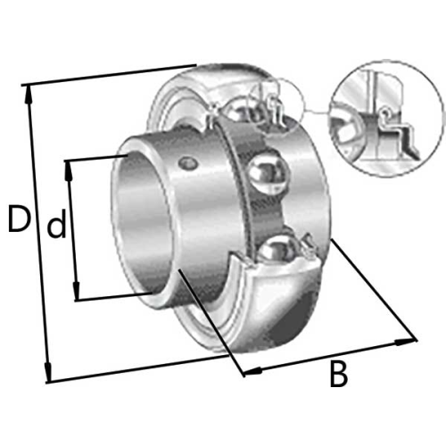 Insatslager GY-KRR-B-AS2/V INA